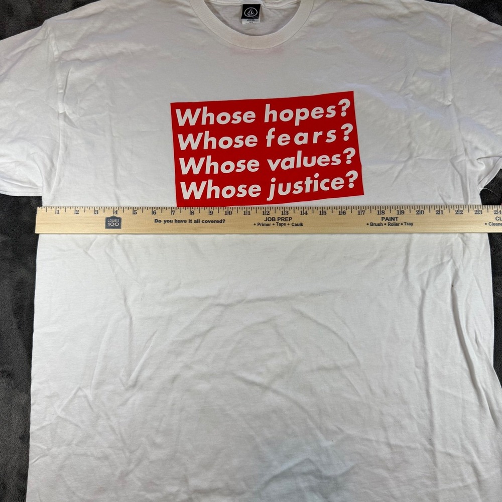 Volcom x Barbara Kruger Performa 17 Biennial Mens L White T Shirt - Picture 3 of 6